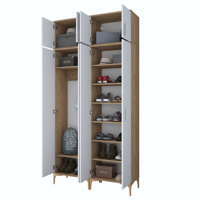 Hanah Home Soporte de Entrada EA161 - 4668 Nogal y Blanco